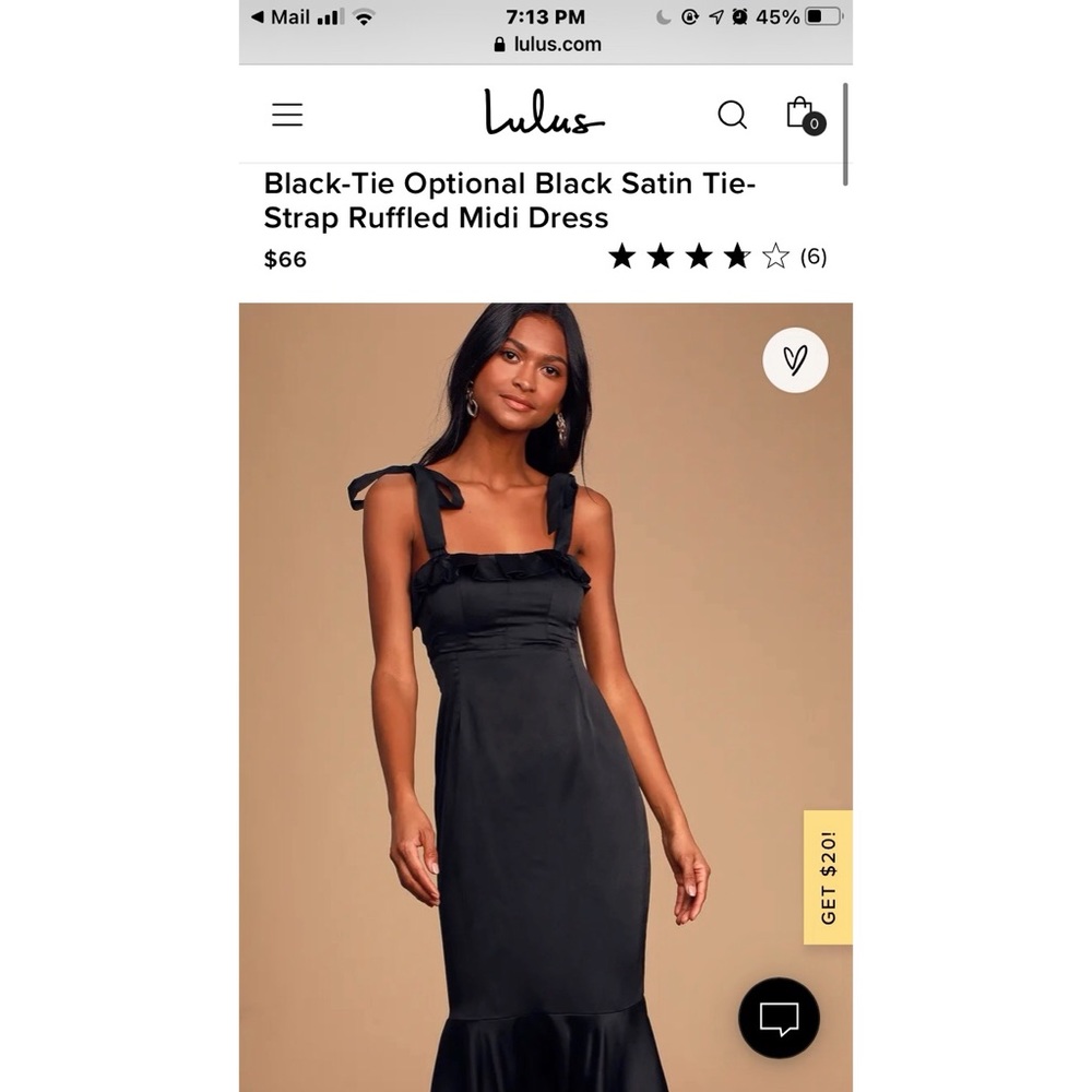 Lulu’s Black Satin MIDI Dress
